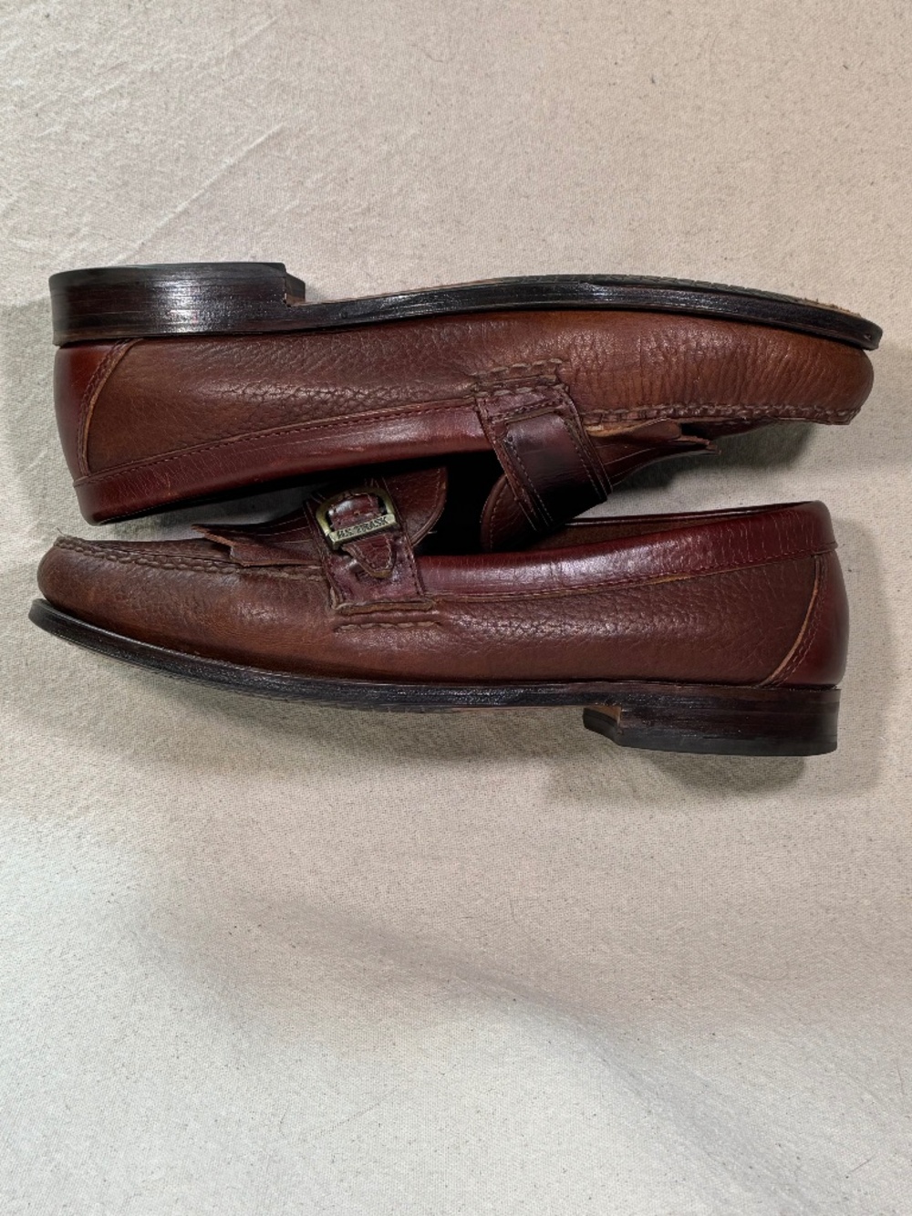H.S. Trask Kiltie Buckle Strap Loafers Mens Size 9.5M - Picture 11 of 15